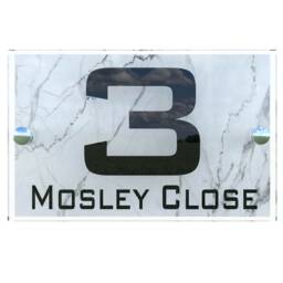 Contemporary Square House Sign Door Number Acrylic Bespoke Modern House Plaque Number Address Plaque - thumbnail 2