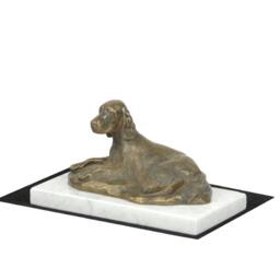 Setter, Dog White Marble Base Statue, Limited Edition, Artdog. Made Of Cold Cast Bronze. Perfect Gift. Limited Edition - thumbnail 2
