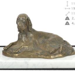 Setter, Dog White Marble Base Statue, Limited Edition, Artdog. Made Of Cold Cast Bronze. Perfect Gift. Limited Edition - thumbnail 4