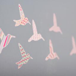 Hummingbird & Butterfly Wall Decals Repositionable Fabric Stickers - thumbnail 3