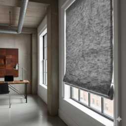 Contemporary White Open-Weave Sheer Linen Blend Flat Roman Shade - Cl1034 - thumbnail 4