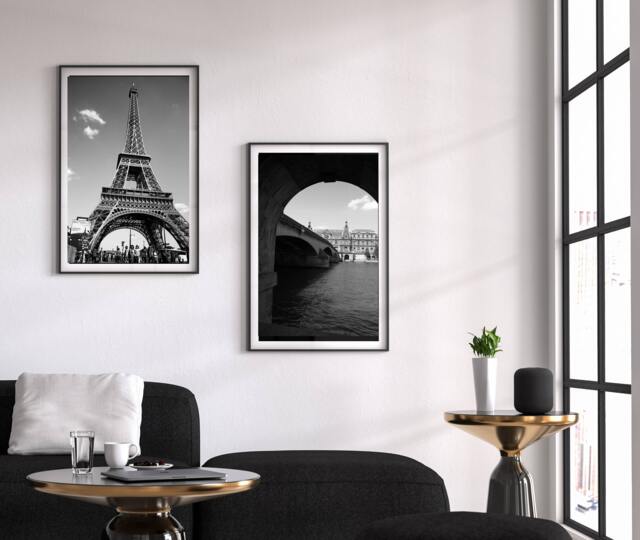 Paris Wall Art, Black & White Photography, Industrial Decor, Instant Download, Eiffel Tower, Digital Printable Art Gallery - image 1