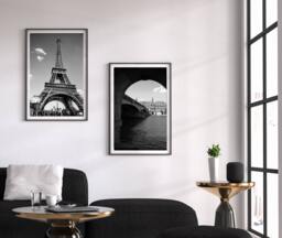 Paris Wall Art, Black & White Photography, Industrial Decor, Instant Download, Eiffel Tower, Digital Printable Art Gallery - thumbnail 1