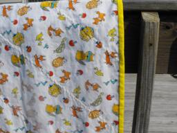 Baby Quilt, Crib Handmade Gift, Nursery Unisex Blanket, Baby, Patchwork Gift Forher - thumbnail 1
