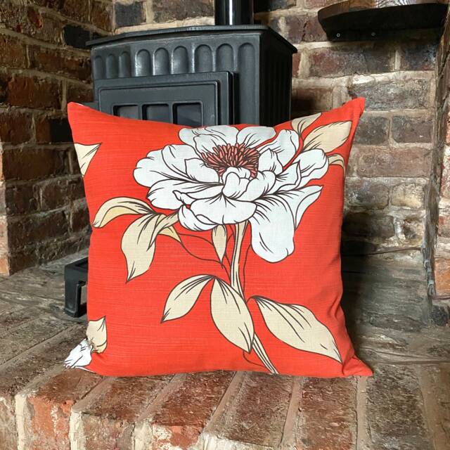 387. Handmade Ashley Wilde Capel Coral Floral 100% Cotton Cushion Cover. Various Sizes