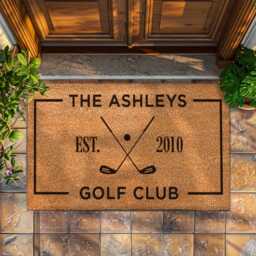 Personalized Golf Club Doormat - Custom Gifts Decor Front Entrance Mat Entryway For A Family Of Lovers - thumbnail 1
