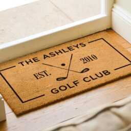 Personalized Golf Club Doormat - Custom Gifts Decor Front Entrance Mat Entryway For A Family Of Lovers - thumbnail 2