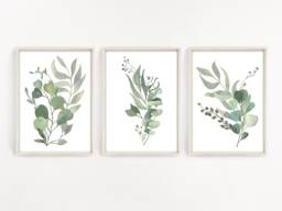 Eucalyptus Watercolor Print Botanical Greenery Wall Art - thumbnail 1