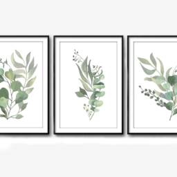 Eucalyptus Watercolor Print Botanical Greenery Wall Art - thumbnail 2