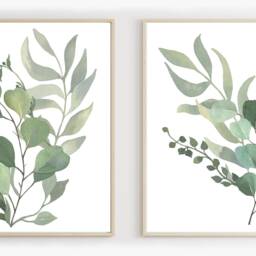Eucalyptus Watercolor Print Botanical Greenery Wall Art - thumbnail 3