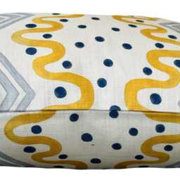 Ottoline Madame Ziggle Blue & Yellow Cushion Cover Pillow Double Sided - thumbnail 3