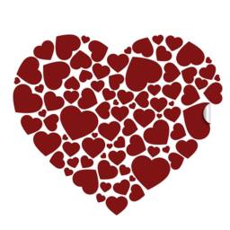 Heart Sticker Art Vinyl Love Decal - Mini Labels Valentine Decals Hearts Wall Large Outdoor Valentines Sets Wedding Red Home Stickers - thumbnail 2