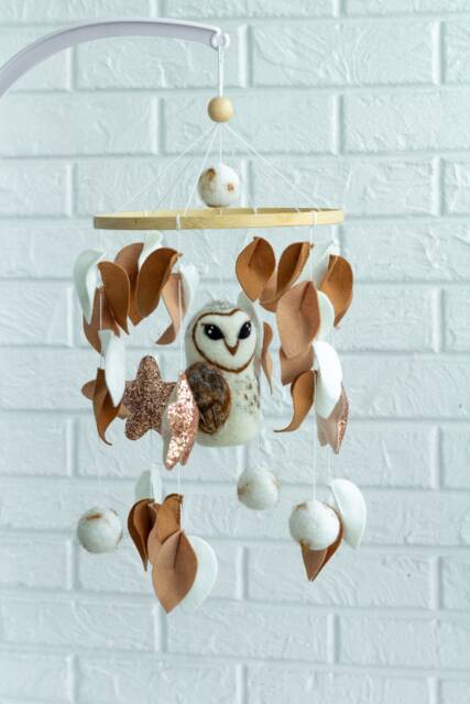 Owl Baby Mobile, Baby Mobile Owl, Neutral Nursery Crib Mobile, Decor, Shower Gift - image 1