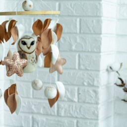 Owl Baby Mobile, Baby Mobile Owl, Neutral Nursery Crib Mobile, Decor, Shower Gift - thumbnail 2