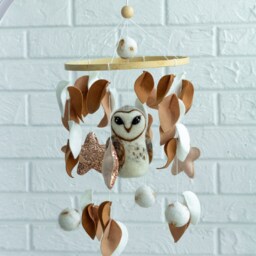Owl Baby Mobile, Baby Mobile Owl, Neutral Nursery Crib Mobile, Decor, Shower Gift - thumbnail 3