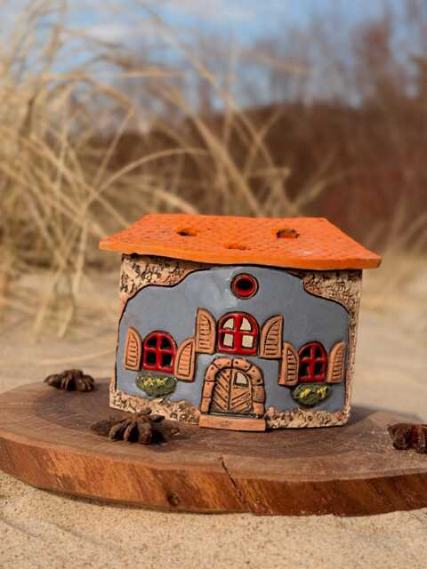 Fairy Tale Ceramic House Candle Holder - Unique Style - image 1