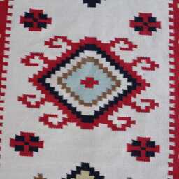 3x6 Ft Afghan Kilim Area Rug, Beige Red Natural Vegetable Dyes Turkmen Flatweave Handmade Wool Oriental Bedroom Living Room Rug - thumbnail 3
