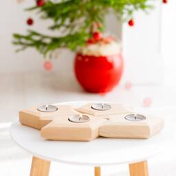 Modern Wooden Candle Holder, Advent Wreath, Table Decor, Dinner Tealight Holder To Be Used Creatively, Christmas Gift - thumbnail 2