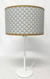 Lampshade Art Deco Pattern Gray & Yellow Palms - thumbnail 1