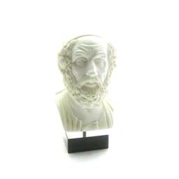 Homer Greek Sculpture Casting Head Of Poet Maker Illiad & Odyssey , Reproduction From Vatican Museum Rome - thumbnail 2