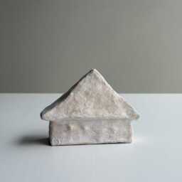 Little Japandi House - Original Sculpture Beige Wabi Sabi Decor Minimalist Art Handmade By Scandinavian Designer Laurie Poast - thumbnail 4