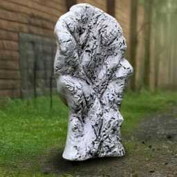 Large Face Sculpture Concrete Human Bust Statue Outdoor Head Figurine Garden & Home Ornament Handmade Face Lover Gift Yard Art - thumbnail 4