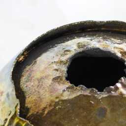 A Fine, Silver - & Gold-Plated Raku Ceramic Vase, A Designer Piece For Decorating An Exclusive Home. Artistic Craftsmanship V62 - thumbnail 3