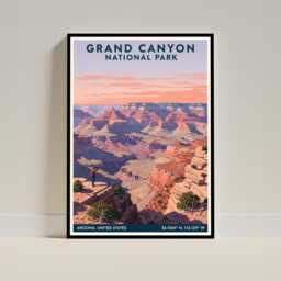 Grand Canyon National Park, Arizona Poster - Vintage American Usa Travel Az - thumbnail 1