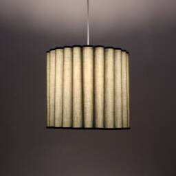 Handmade Olive Green Fabric Pendant Lighting Custom Home Decor - thumbnail 4