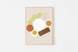 Com Tam Art, Vietnamese Broken Rice Asian Food Giclee Print, Fine Art Paper Home & Kitchen Decor For The Lover - thumbnail 1