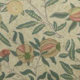 William Morris Fruit Cushion, Ivory & Teal, Floral Print Pillow Cover, English Country Decor - thumbnail 2