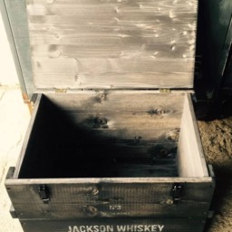 "Wooden Crate, Freight Chest, Table, Storage Box ""Jackson Whiskey" - thumbnail 4