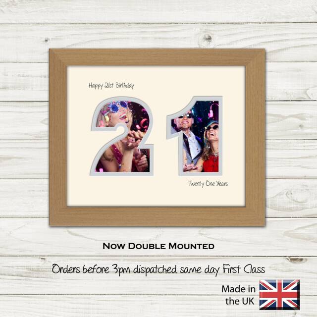 21st Photo Frame Birthday Number Special Gift Word 9x7-1180F By Photos in A Word - image 1