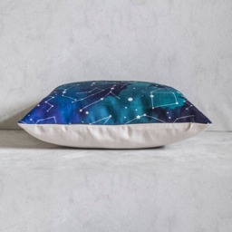 Galaxy Stars Linen Pillow Cover Decorative Cushion, 45x45cm - thumbnail 3