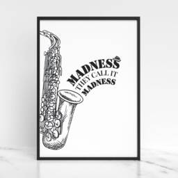 Dadness Saxophone Art Print Ska Music Poster Gift - thumbnail 3