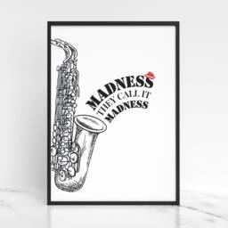 Dadness Saxophone Art Print Ska Music Poster Gift - thumbnail 2