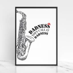 Dadness Saxophone Art Print Ska Music Poster Gift - thumbnail 4