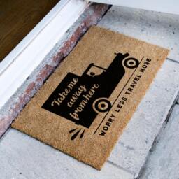 Custom Take Me Away Campervan Rv Doormat - Worry Less Travel More Dad Personalized Camper Funny Camping Door Mat Gift - thumbnail 2