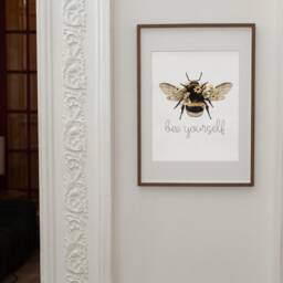 Bee Yourself Print - Kind, Happy, Bee-You-Tiful, Nature Print, Sunflowers, Spring Summer, Lover Wall Art, Inspirational Quote - thumbnail 2