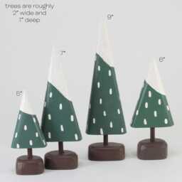 Instant Winter Tree Forest - Christmas Putz Tiny Build A Woodland Scene Pine Trees Folk Art Decoration - thumbnail 2