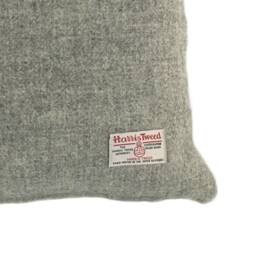 Harris Tweed Cushion Cover - Double Sided With Concealed Ykk Zip Harbour Grey 100% Wool Light Grey, Pale - thumbnail 2