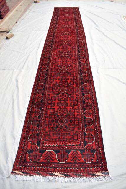16Ft Afghan Khal Mohammadi Runner Rug Handwoven Wool Turkmen Carpet - image 1