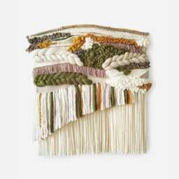 Large Olive Green & Dusty Pink Woven Wall Hanging, Colorful Above The Bed Tapestry, Boho Abstract Weave Hanging For Modern Interior