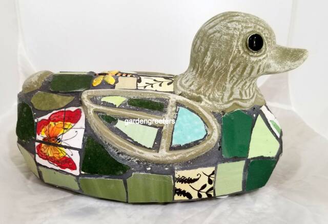 Mosaic Goose Duck Decoy Statue - image 1