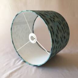 Lampshade 30cm Wide 21cm High - Handmade With Hand Silk Screen Printed Japanese Chiyogami Paper - thumbnail 4