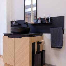 Designer Minimalist Toilet Brush & Paper Holder Set - thumbnail 3
