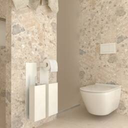 Designer Minimalist Toilet Brush & Paper Holder Set