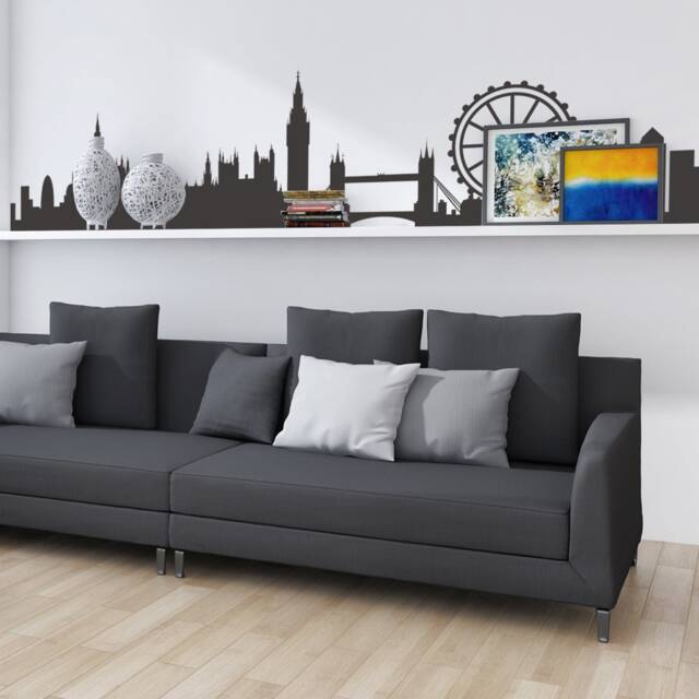 London Skyline Decal - Cityscape Wall Silhouette Mural- 199 - image 1