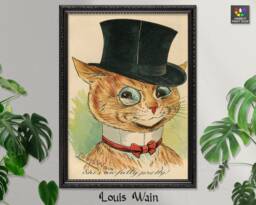 Louis Wain Cat Art Print Vintage Psychedelic Poster - thumbnail 1