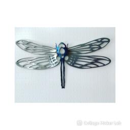 steel Dragonfly Wall Art Lacquered Garden Decor - 40cm - thumbnail 1